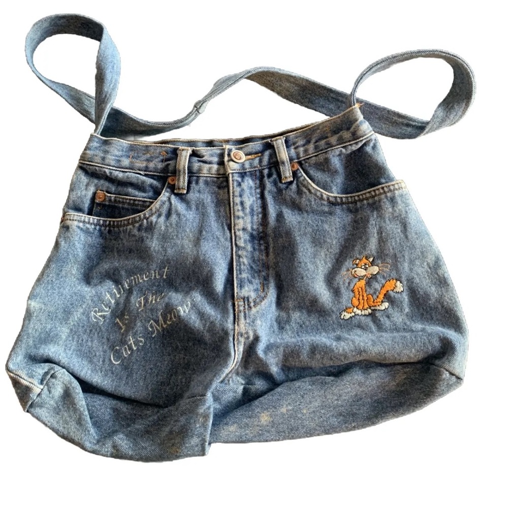 “Retirement Is The Cats Meow” DIY Jean Purse